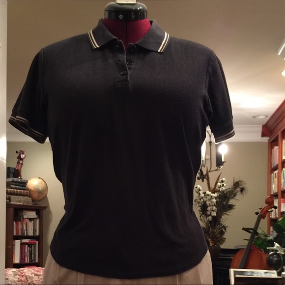 LIZGOLF Cotton Women's M Black Golf Polo Shirt - Picture 1 of 8